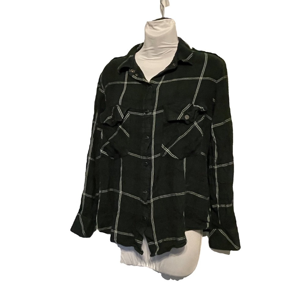 Green Flannel lightweight with real front pockets